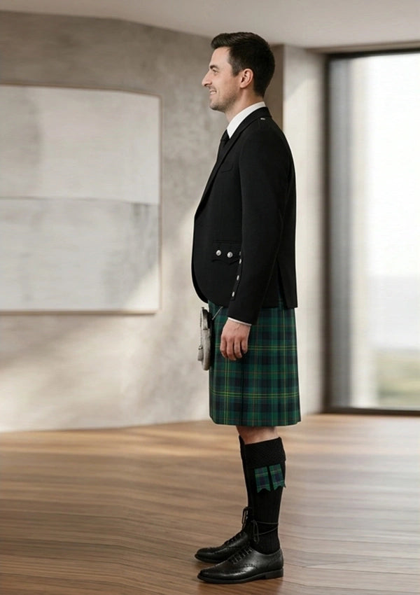 Traditional_Kennedy_tartan_Kilt_and_Argyle_Jacket_Kilt_Outfit_left_image