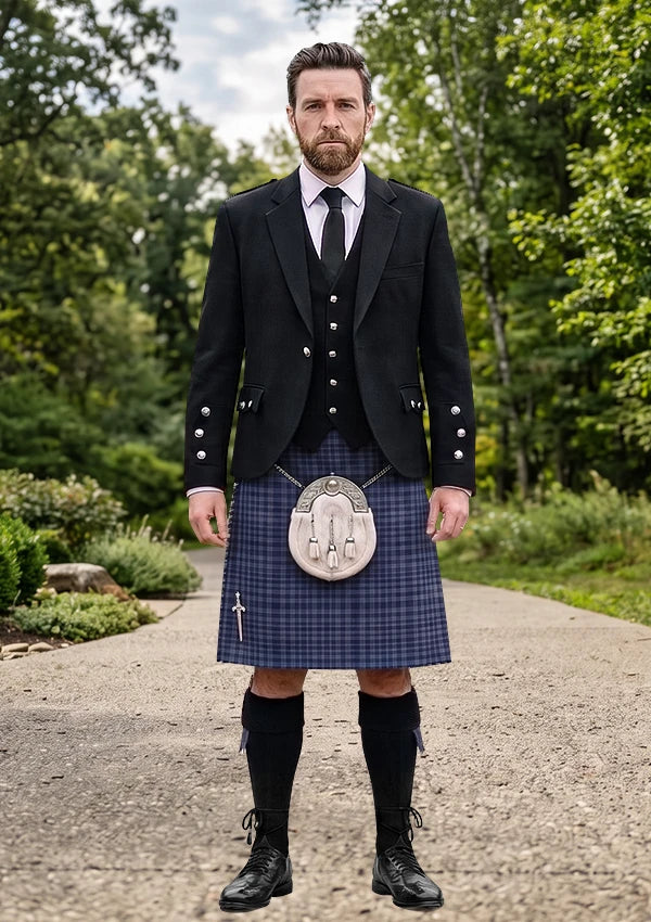 Traditional_Kennewell_Tartan_10039_Kilt_and_Argyle_Jacket_Kilt_Outfit_front_image