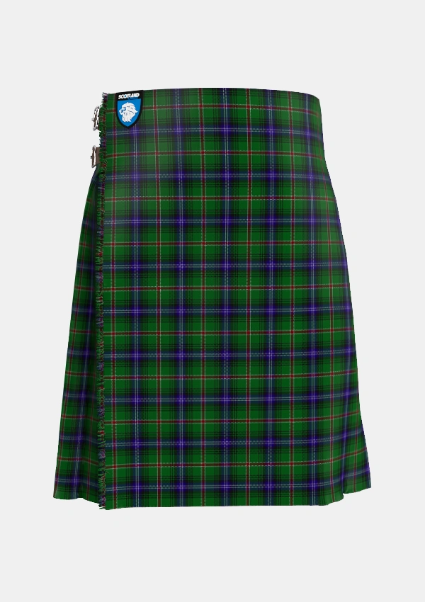 Traditional_Kerby_Kirby_Tartan_4113_kilt_front_image_with_pleated_design_and_adjustable_buckles_for_men