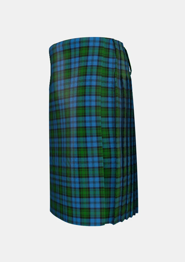 Traditional_Kerr_Hunting_Tartan_kilt_782_left_image_with_pleated_design_and_adjustable_buckles_for_men