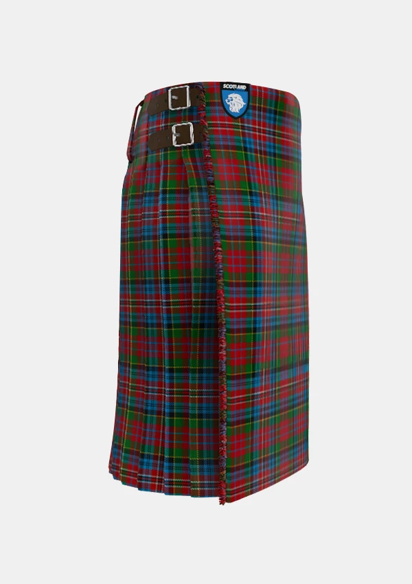 Traditional_Kidd_tartan_1409_kilt_right_image_with_pleated_design_and_adjustable_buckles_for_men