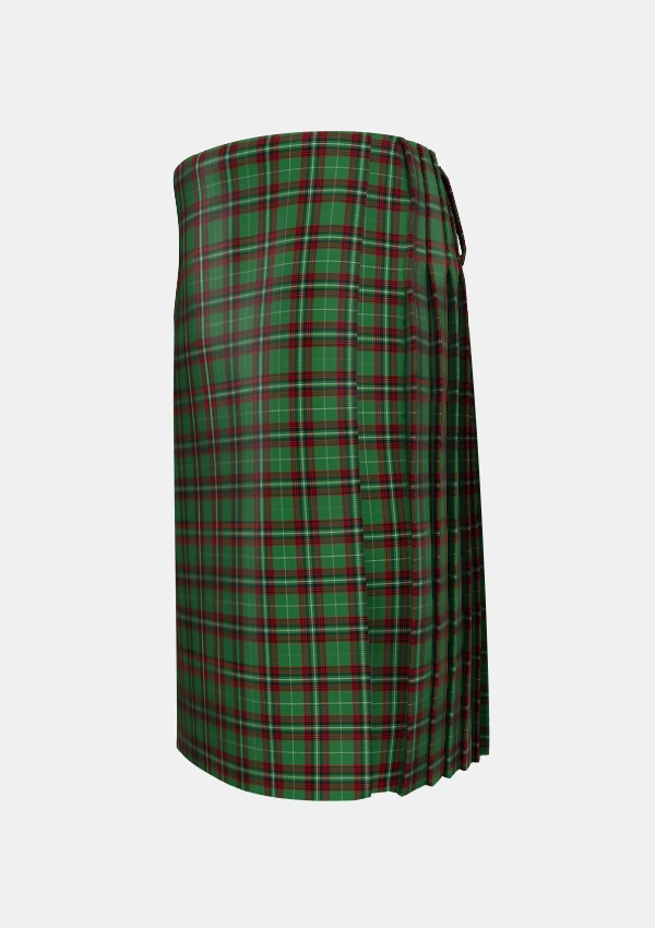 Traditional_Kiernan_Tartan_1800_kilt_left_image_with_pleated_design_and_adjustable_buckles_for_men