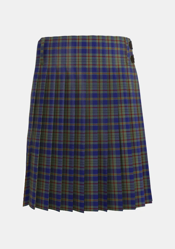 Traditional_Kildare_County_Tartan_2262_kilt_back_image_with_pleated_design_and_adjustable_buckles_for_men