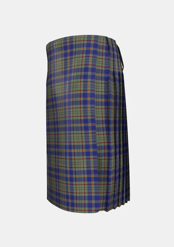 Traditional_Kildare_County_Tartan_2262_kilt_left_image_with_pleated_design_and_adjustable_buckles_for_men