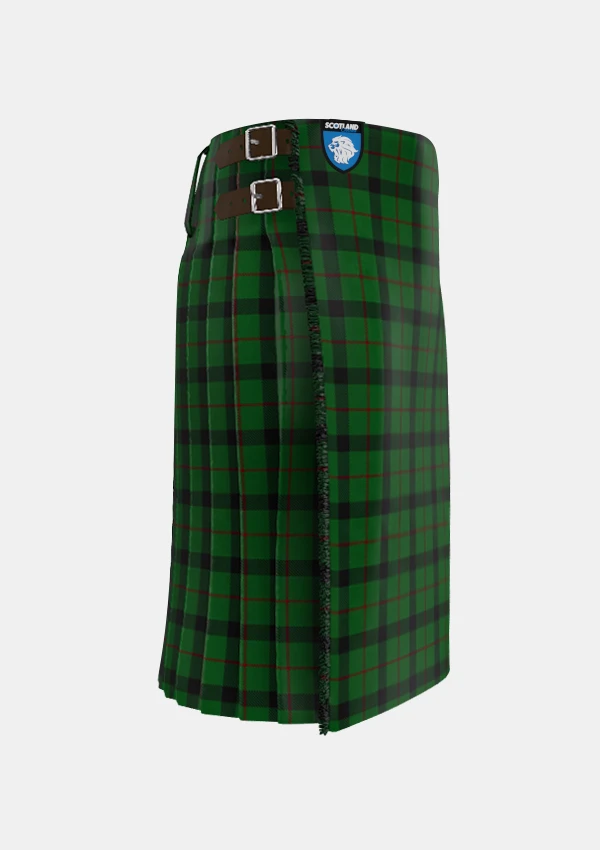 Traditional_Kincaid_Tartan_kilt_1106_right_image_with_pleated_design_and_adjustable_buckles_for_men