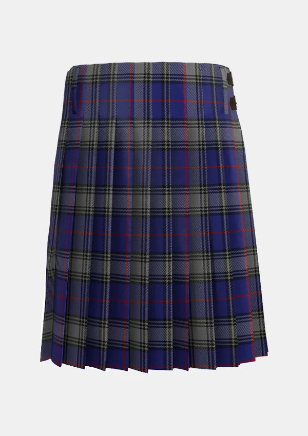 Traditional_Kinnaird_Tartan_kilt_2242_back_image_with_pleated_design_and_adjustable_buckles_for_men