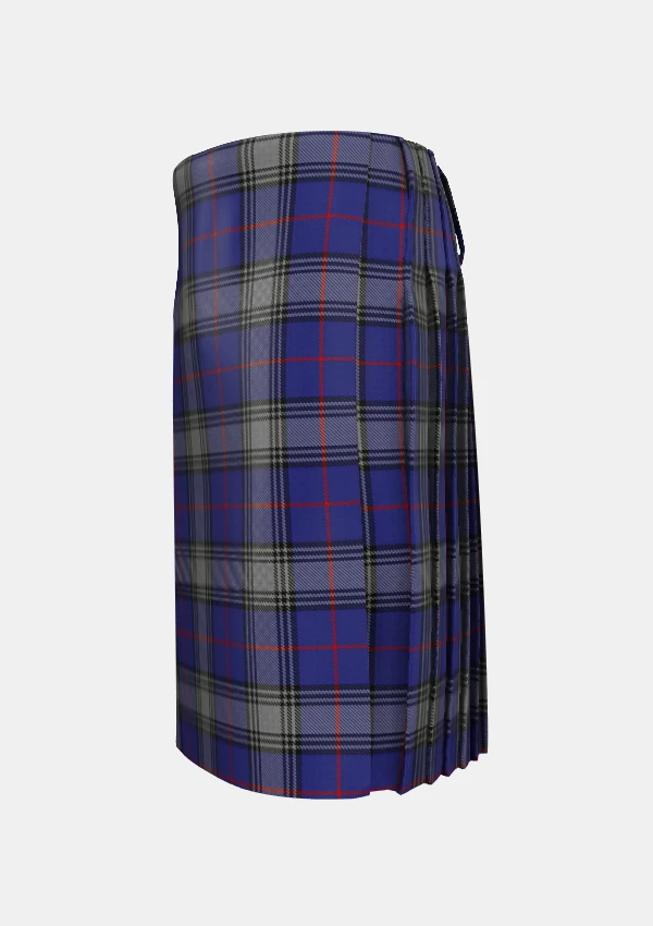 Traditional_Kinnaird_Tartan_kilt_2242_left_image_with_pleated_design_and_adjustable_buckles_for_men