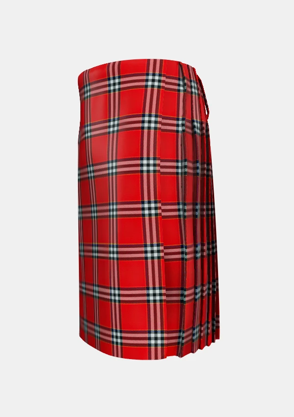 Traditional_Kirkwood_Tartan_kilt_12300_left_image_with_pleated_design_and_adjustable_buckles_for_men
