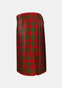 Traditional_Kyle_Green_Tartan_3615_kilt_left_image_with_pleated_design_and_adjustable_buckles_for_men