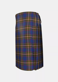 Traditional_Lady_Diana_Plaid_Tartan_484_kilt_left_image_with_pleated_design_and_adjustable_buckles_for_men