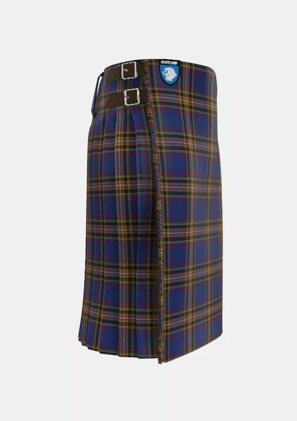 Traditional_Lady_Diana_Plaid_Tartan_484_kilt_right_image_with_pleated_design_and_adjustable_buckles_for_men