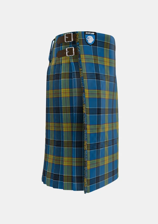 Traditional_Laing_Tartan_kilt_6096_right_image_with_pleated_design_and_adjustable_buckles_for_men