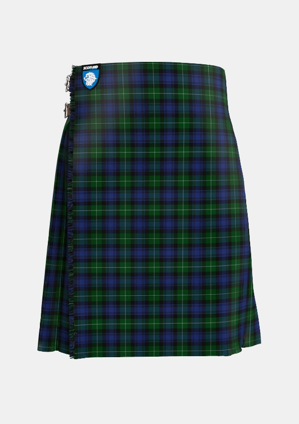 Traditional_Lamont_2_Tartan_296_kilt_front_image_with_pleated_design_and_adjustable_buckles_for_men