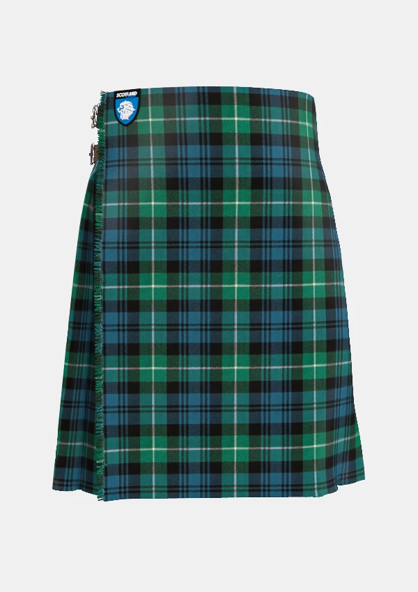 Traditional_Lamont_tartan_front_image_with_pleated_design_and_adjustable_buckles_for_men