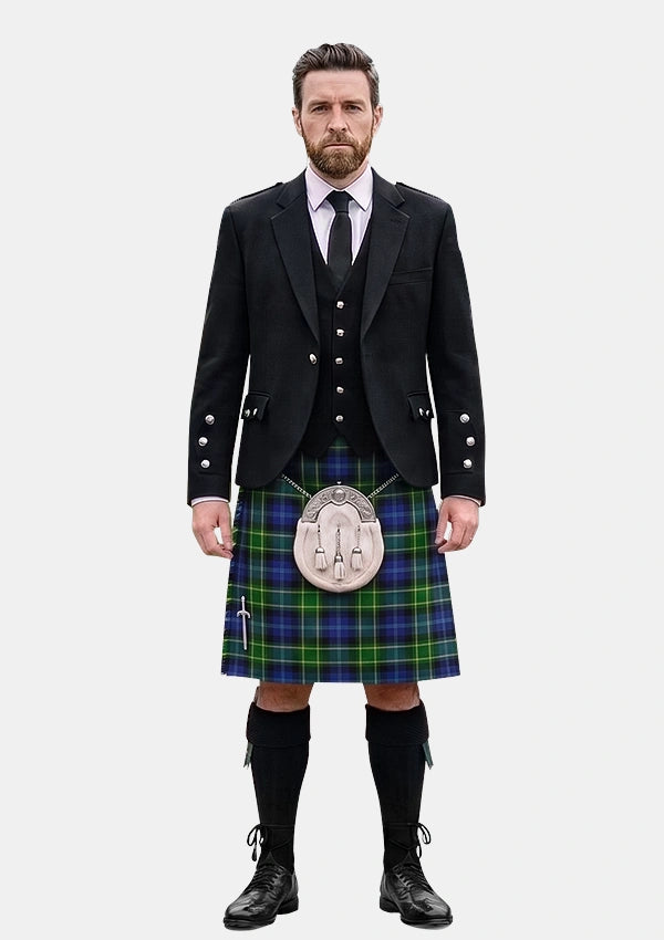 Traditional_Lanarkshire_Tartan_2502_Kilt_and_Argyle_Jacket_Kilt_Outfits_front_image