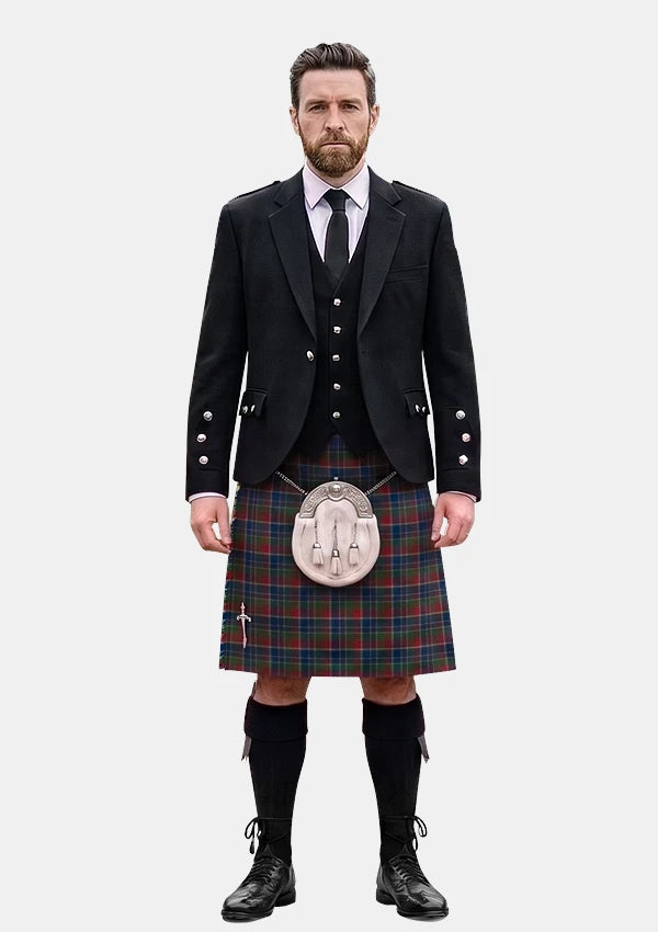 Traditional_Land_s_End_Maroon_Tartan_Kilt_and_Argyle_Jacket_Kilt_Outfits_front_image