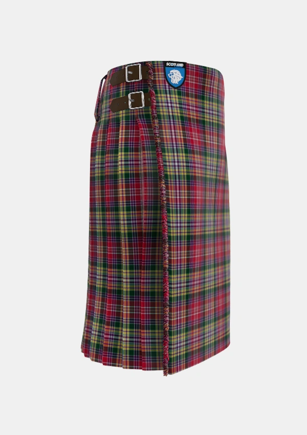 Traditional_Lasting_Tartan_1789_kilt_right_image_with_pleated_design_and_adjustable_buckles_for_men