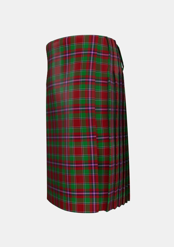 Traditional_Leach_1995_Tartan_2356_kilt_left_image_with_pleated_design_and_adjustable_buckles_for_men