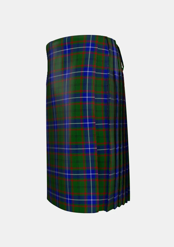 Traditional_Lee_Tartan_kilt_left_image_with_pleated_design_and_adjustable_buckles_for_men