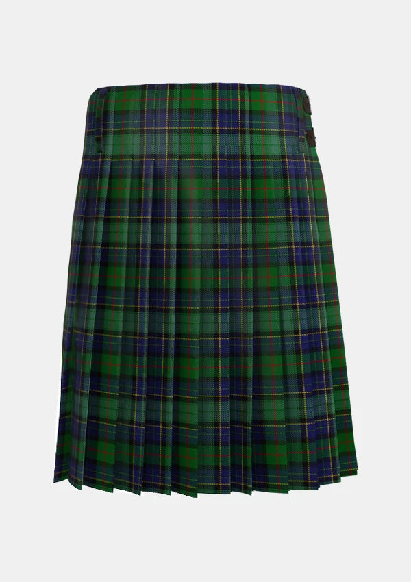 Traditional_Leinster_Tartan_kilt_back_image_with_pleated_design_and_adjustable_buckles_for_men