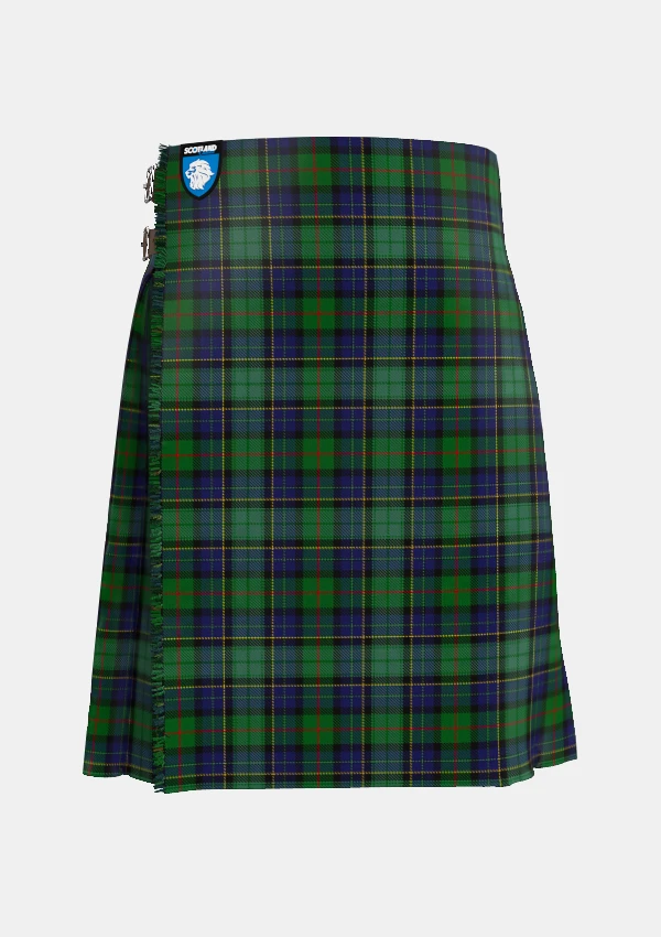 Traditional_Leinster_Tartan_kilt_front_image_with_pleated_design_and_adjustable_buckles_for_men