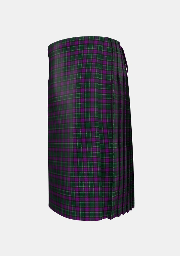Traditional_Lennie_Tartan_725_kilt_left_image_with_pleated_design_and_adjustable_buckles_for_men