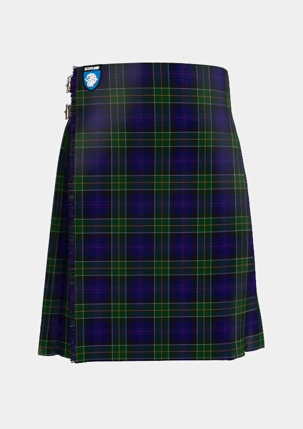 Traditional_Leung_Personal_Tartan_2984_kilt_front_image_with_pleated_design_and_adjustable_buckles_for_men