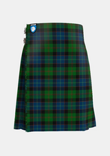 Traditional_Lochaber_Tartan_kilt_685_front_image_with_pleated_design_and_adjustable_buckles_for_men