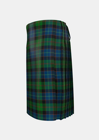 Traditional_Lochaber_Tartan_kilt_685_left_image_with_pleated_design_and_adjustable_buckles_for_men
