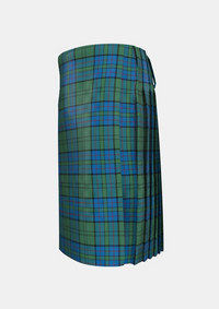 Traditional_Lockhart_Tartan_kilt_2258_left_image_with_pleated_design_and_adjustable_buckles_for_men