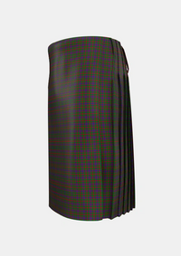 Traditional_Logan_1819_Tartan_398_kilt_left_image_with_pleated_design_and_adjustable_buckles_for_men