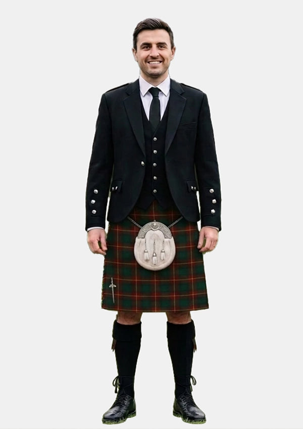 Traditional_Lowland_Donnelly_tartan_10114_Kilt_and_Argyle_Jacket_Kilt_Outfits_front_image