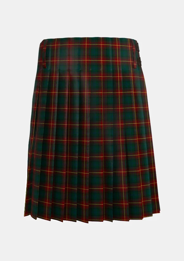 Traditional_Lowland_Donnelly_tartan_back_image_with_pleated_design_and_adjustable_buckles_for_men