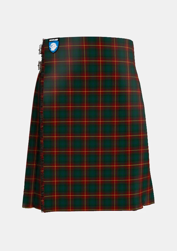Traditional_Lowland_Donnelly_tartan_front_image_with_pleated_design_and_adjustable_buckles_for_men