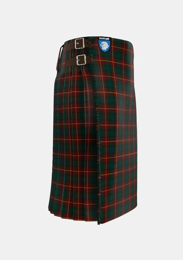 Traditional_Lowland_Donnelly_tartan_right_image_with_pleated_design_and_adjustable_buckles_for_men