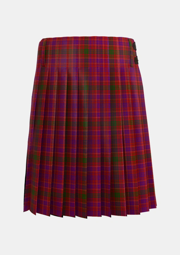 Traditional_Lumsden_of_Clova_Tartan_417_kilt_back_image_with_pleated_design_and_adjustable_buckles_for_men