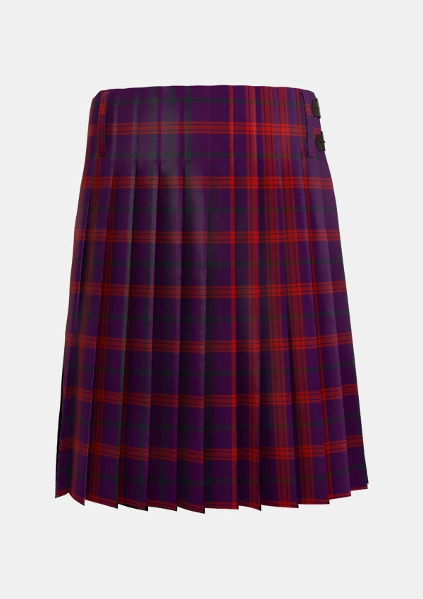 Traditional_Lynch_Variant_Tartan_2774_kilt_back_image_with_pleated_design_and_adjustable_buckles_for_men