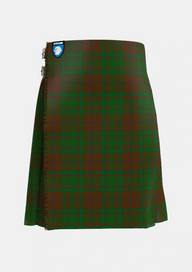 Traditional_MacAlister_of_Glenbarr_Hunting_Tartan_910_kilt_front_image_with_pleated_design_and_adjustable_buckles_for_men