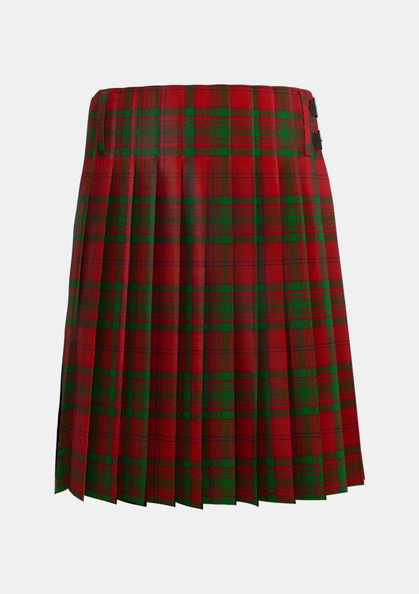 Traditional_MacAlister_of_Glenbarr_Tartan_877_kilt_back_image_with_pleated_design_and_adjustable_buckles_for_men