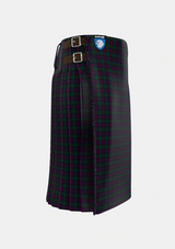 Traditional_MacArthur_of_Milton_Hunting_Tartan_700_kilt_right_image_with_pleated_design_and_adjustable_buckles_for_men