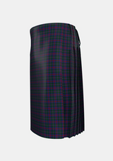 Traditional_MacCaughan_or_MacEachain_Personal_Tartan_169_kilt_left_image_with_pleated_design_and_adjustable_buckles_for_men