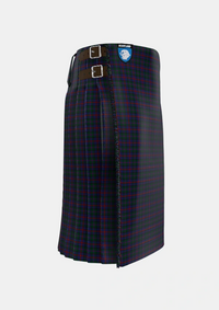 Traditional_MacCaughan_or_MacEachain_Personal_Tartan_169_kilt_right_image_with_pleated_design_and_adjustable_buckles_for_men