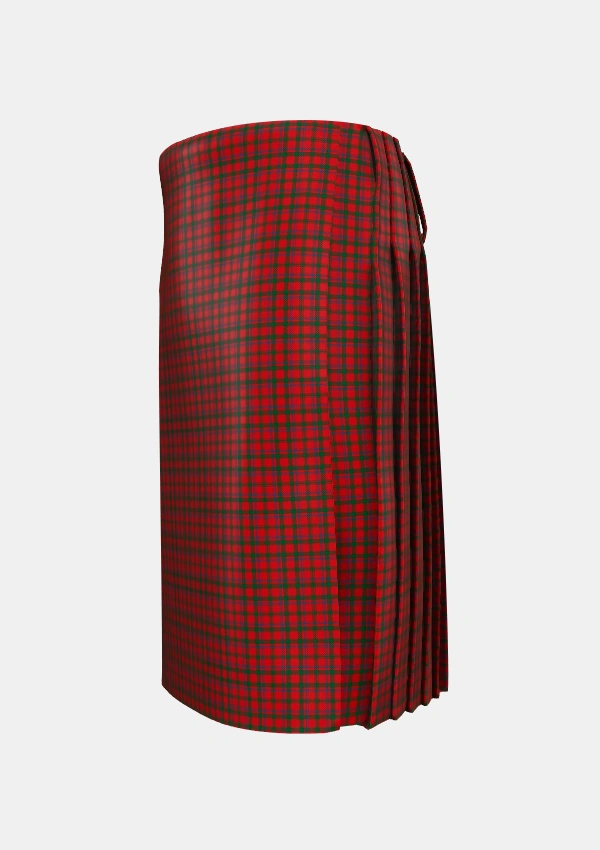 Traditional_MacColl_3_Tartan_968_kilt_left_image_with_pleated_design_and_adjustable_buckles_for_men