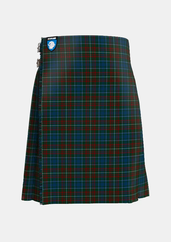 Traditional_MacConnell_Tartan_kilt_front_image_with_pleated_design_and_adjustable_buckles_for_men