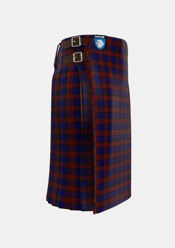 Traditional_MacDevitt_Tartan_3347_kilt_right_image_with_pleated_design_and_adjustable_buckles_for_men