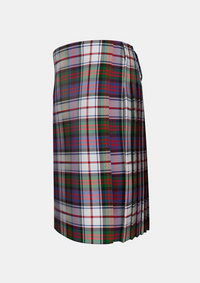Traditional_MacDonald_Dress_Two_Tartan_1998_kilt_left_image_with_pleated_design_and_adjustable_buckles_for_men