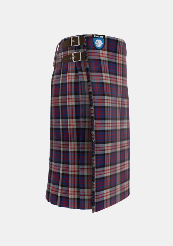 Traditional_MacDonald_Pattern_of_Plaids_Tartan_482_kilt_right_image_with_pleated_design_and_adjustable_buckles_for_men