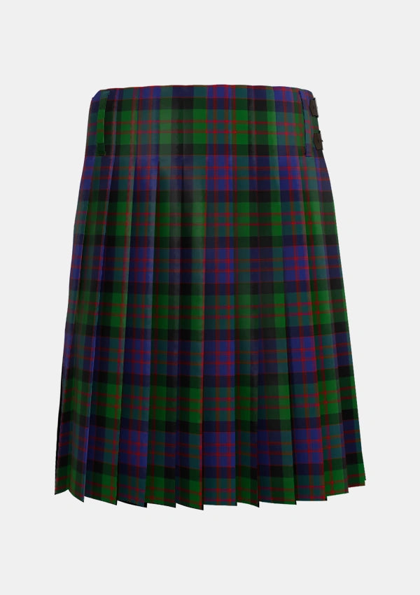 Traditional_MacDonald_Tartan_419_kilt_back_image_with_pleated_design_and_adjustable_buckles_for_men