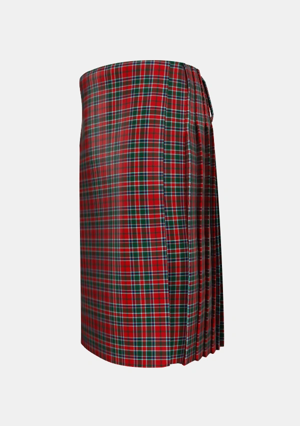 Traditional_MacDonald_of_Lochmaddy_Tartan_971_kilt_left_image_with_pleated_design_and_adjustable_buckles_for_men