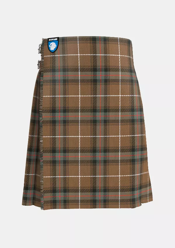 Traditional_MacDonald_of_the_Isles_Hunting_Weathered_Tartan_kilt_front_image_with_pleated_design_and_adjustable_buckles_for_men